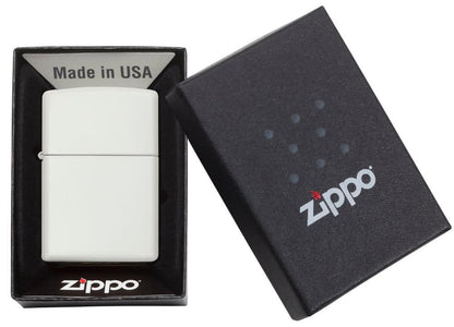 Zippo Classic White Matte Windproof Lighter – Customizable