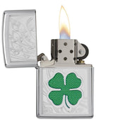 Zippo Clover High Polish Chrome Windproof Lighter by Zippo