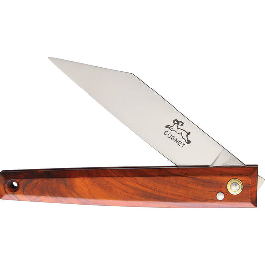Douk-Douk Premium Capucin Folding Knife Cocobolo Handle 3.5in Satin Blade Lanyard Hole EDC Case by Douk-Douk