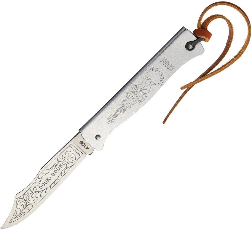 Douk-Douk Folder Chrome 815GME BROWN SHEATH by Douk-Douk