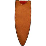 Deejo Leather Sheath 27g For Knife Enthusiasts Premium Brown Leather With Orange Stitching Secure Fit by Deejo