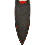 Deejo Leather Sheath For 37g Deejo Knife Black Leather With Orange Stitching Essential EDC Knife Enthusiasts by Deejo