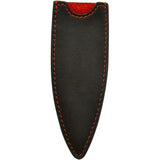 Deejo Leather Sheath For 27g Deejo Knives With Orange Stitching Black Leather Secure Fit For Deejo Enthusiasts by Deejo