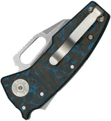 Demko Nano Shark Lock Knife Stonewashed 20CV Blade Arctic Storm Carbon Fiber Handle For EDC by Demko