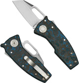 Demko Nano Shark Lock Knife Stonewashed 20CV Blade Arctic Storm Carbon Fiber Handle For EDC by Demko