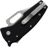 Demko Nano Shark Lock Knife Black Clip EDC Ready AUS-10A Stonewash Clip Point Blade 3.75in Closed Green GRN Handle by Demko