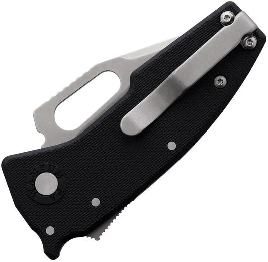 Demko Nano Shark Lock Knife Black Clip EDC Ready AUS-10A Stonewash Clip Point Blade 3.75in Closed Green GRN Handle by Demko