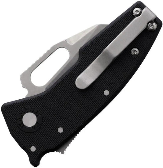 Demko Nano Shark Lock Black EDC Knife With Shark Foot Blade AUS10A Stainless Stonewash Finish by Demko
