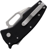 Demko Nano Shark Lock Black EDC Knife With Shark Foot Blade AUS10A Stainless Stonewash Finish by Demko