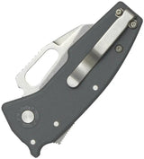 Demko Nano Shark AUS10A Stonewash Shark Foot Blade 3.75in Closed Gray GRN Handle EDC Knife For EDC Enthusiasts by Demko