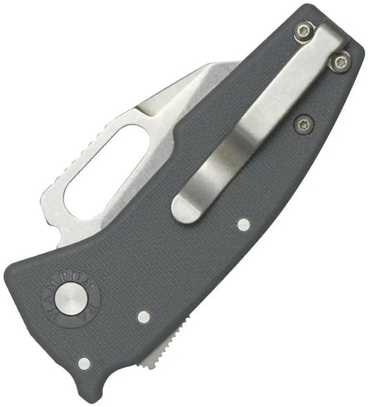 Demko Nano Shark AUS10A Stonewash Shark Foot Blade 3.75in Closed Gray GRN Handle EDC Knife For EDC Enthusiasts by Demko