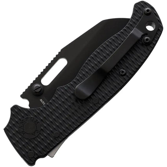 Demko AD 20.5 Shark Lock Premium DLC EDC Knife For Knife Enthusiasts With 3 Inch AUS 10A Blade And Grivory Handle by Demko
