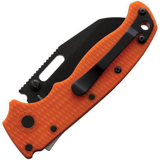 Demko AD 20.5 Orange Shark DLC Coated AUS-10A Knife EDC by Demko