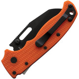 Demko AD 20.5 Orange Shark DLC Coated AUS-10A Knife EDC by Demko