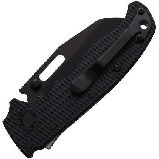 Demko AD 20.5 Shark Lock Knife DLC D2 Wharncliffe Blade Black G10 Handle for EDC Enthusiasts by Demko
