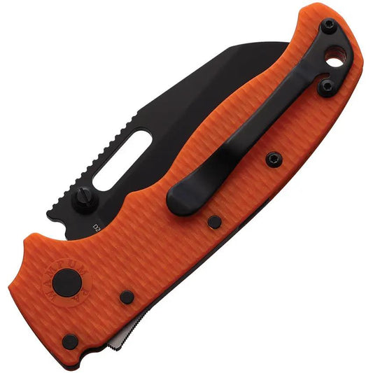 Demko AD 20.5 Shark-Lock DLC Wharncliffe Knife With 3-Inch Blade Orange G10 Handle EDC Tool by Demko