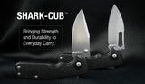 Demko Shark Cub Knife Shark-Lock Clip AUS-10A Blade Handle 4.13in Closed Premium Everyday Carry EDC Ready by Demko