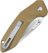 DOTS Gear Hercules LinQ Lock - 5 Inch Closed K110 Tool Steel Blade with Tan G10 Handle by DOTS Gear