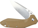 DOTS Gear Hercules LinQ Lock - 5 Inch Closed K110 Tool Steel Blade with Tan G10 Handle by DOTS Gear