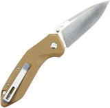 DOTS Gear Hercules LinQ Lock - 5 Inch Closed K110 Tool Steel Blade with Tan G10 Handle by DOTS Gear