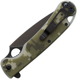 Daggerr Knives Arrow Linerlock - DLC Coated D2 Dagger Blade With Digital Camo G10 Handle by Daggerr Knives