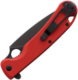 Daggerr Knives Arrow Linerlock Red G10 Handle - Secure Grip, D2 Dagger Blade Performance by Daggerr Knives
