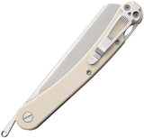 Daggerr Knives Boris Britva Linerlock White Satin VG10 Blade With White G10 Handle by Daggerr Knives