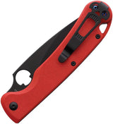 Daggerr Knives Zhalo Linerlock Red G10 Handle - DLC Coated D2 Tool Steel Blade Pocket Clip by Daggerr Knives