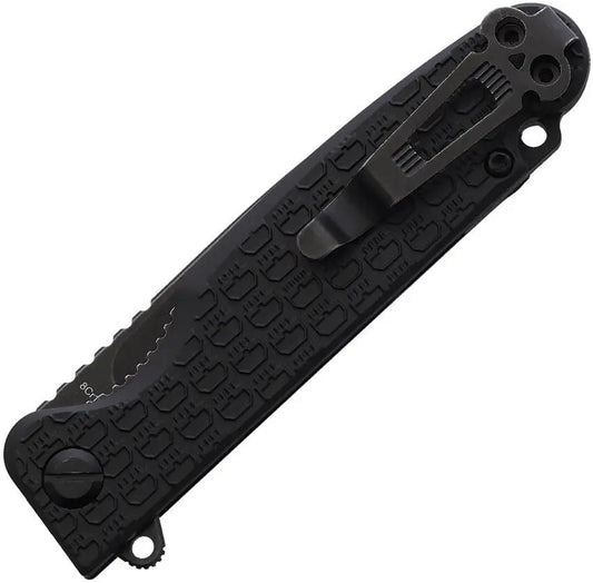 Daggerr Knives Dopey Linerlock Black FRN Handle - Compact 3.88in Closed, 2.88in Black Stonewashed 8Cr13MoV Blade by Daggerr Knives