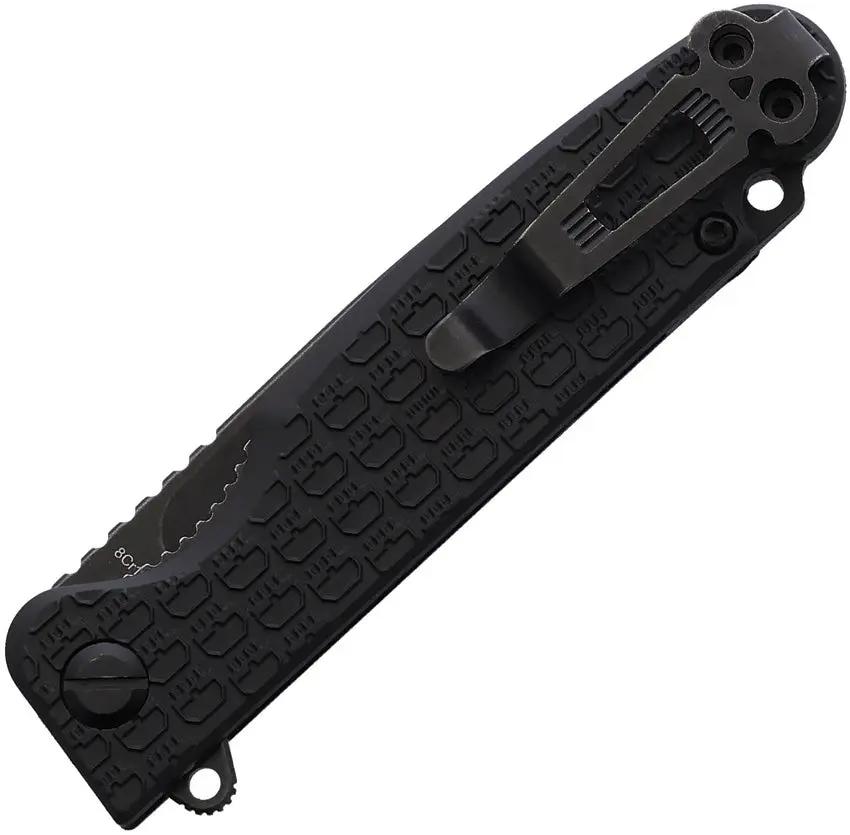 Daggerr Knives Dopey Linerlock Black FRN Handle - Compact 3.88in Closed, 2.88in Black Stonewashed 8Cr13MoV Blade by Daggerr Knives