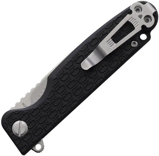 Daggerr Knives Dopey Linerlock Knife - Black FRN Handle With Stonewash 8Cr13MoV Drop Point Blade by Daggerr Knives