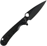 Daggerr Knives Zhalo Framelock - Black DLC Coated D2 Tool Steel Spear Point Blade by Daggerr Knives
