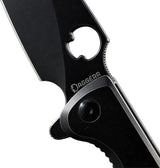 Daggerr Knives Zhalo Framelock - Black DLC Coated D2 Tool Steel Spear Point Blade by Daggerr Knives