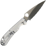 Daggerr Knives Zhalo Framelock Serrated FM02-2FRSTSR-NF - D2 Tool Steel Spear Point Blade, Satin Finish, 4.75 Inch Closed by Daggerr Knives