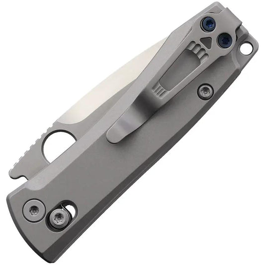 Daggerr Knives Nightmare X-Lock Magna FM07 2MCR DH STGR - 2.5 Inch Satin MagnaCut Drop Point Blade Gray Titanium Handle by Daggerr Knives