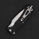 Daggerr Knives Fielder Linerlock Black Folding Knife - Three Point Five Inch Blade 8Cr14MoV Glass Breaker FRN Handle by Daggerr Knives