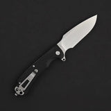 Daggerr Knives Fielder Linerlock Black Folding Knife - Three Point Five Inch Blade 8Cr14MoV Glass Breaker FRN Handle by Daggerr Knives