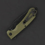 Daggerr Knives Fielder Linerlock Olive - Compact EDC with 3.5in 8Cr14MoV Blade, Textured FRN Handle by Daggerr Knives