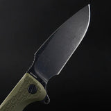 Daggerr Knives Fielder Linerlock Olive - Compact EDC with 3.5in 8Cr14MoV Blade, Textured FRN Handle by Daggerr Knives