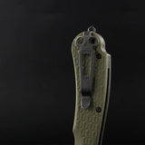 Daggerr Knives Fielder Linerlock Olive - Compact EDC with 3.5in 8Cr14MoV Blade, Textured FRN Handle by Daggerr Knives