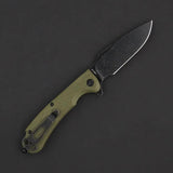Daggerr Knives Fielder Linerlock Olive - Compact EDC with 3.5in 8Cr14MoV Blade, Textured FRN Handle by Daggerr Knives
