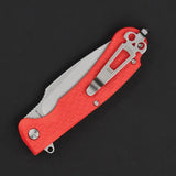 Daggerr Knives Fielder Linerlock Orange Three And A Half Inch 8Cr14MoV Blade With FRN Handle And Glass Breaker by Daggerr Knives