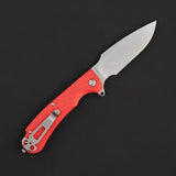 Daggerr Knives Fielder Linerlock Orange Three And A Half Inch 8Cr14MoV Blade With FRN Handle And Glass Breaker by Daggerr Knives