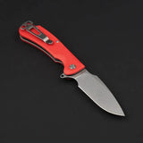 Daggerr Knives Fielder Linerlock Orange Three And A Half Inch 8Cr14MoV Blade With FRN Handle And Glass Breaker by Daggerr Knives