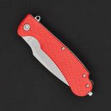 Daggerr Knives Fielder Linerlock Orange Three And A Half Inch 8Cr14MoV Blade With FRN Handle And Glass Breaker by Daggerr Knives