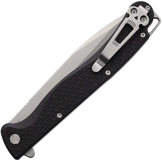 Daggerr Knives Finka Linerlock - Black FRN Handle With Stonewash 8Cr13MoV Spear Point Blade by Daggerr Knives