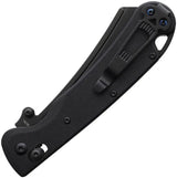 Daggerr Knives Behemoth Slim Crossbar Lock FM02-4-SLIM-X-BKBK - VG-10 Stainless Curved Blade Black G10 Handle by Daggerr Knives