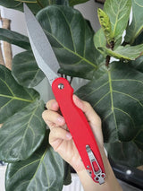 Daggerr Knives Parrot Button Lock Red FM03-1RDSWVG10 by Daggerr Knives