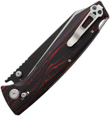 Daggerr Knives Alligator Crossbar Lock - MagnaCut Reverse Tanto Blade With Two Tone Black And Red GMascus Handle by Daggerr Knives