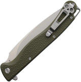Daggerr Knives Pero Linerlock Knife - OD Green FRN Handle 8Cr14MoV Stonewash Blade by Daggerr Knives